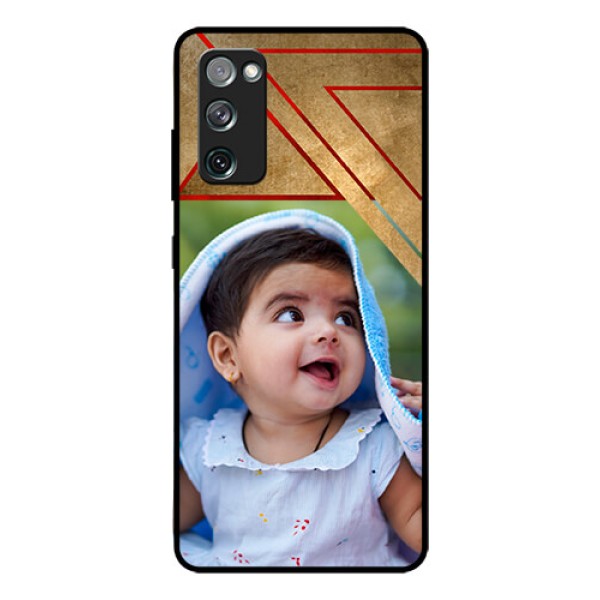 Galaxy S20 Fe Personalized Glass Phone Case  - Gradient Abstract Texture Design