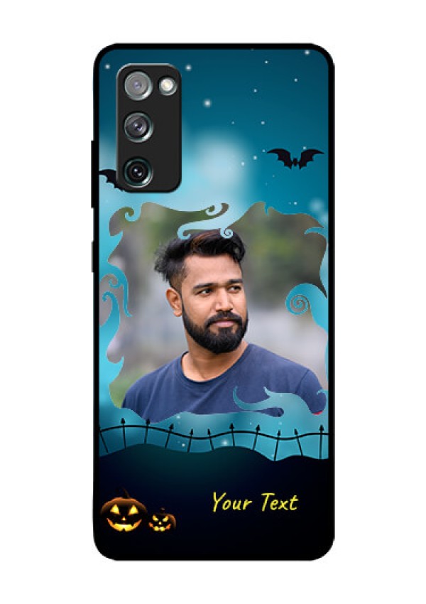 Galaxy S20 Fe Custom Glass Phone Case  - Halloween frame design