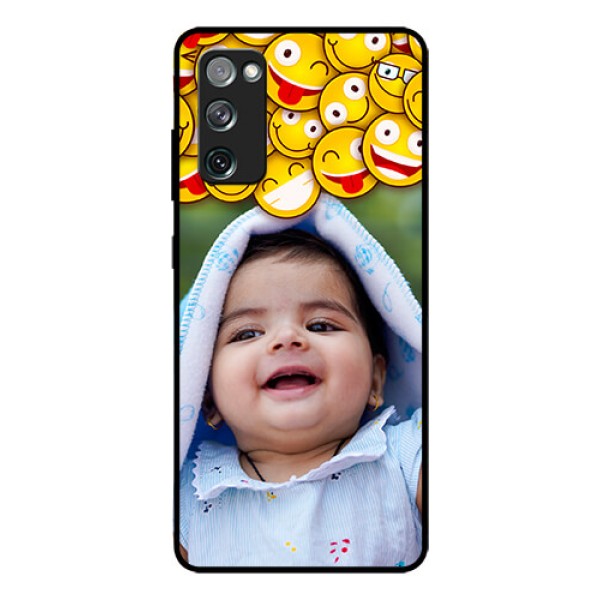 Galaxy S20 Fe Custom Glass Mobile Case  - with Smiley Emoji Design