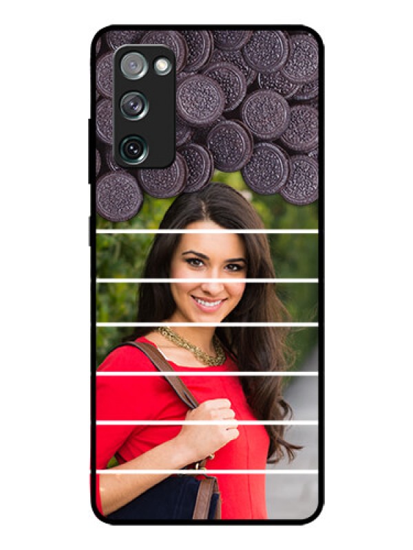 Custom Galaxy S20 Fe Custom Glass Phone Case  - with Oreo Biscuit Design