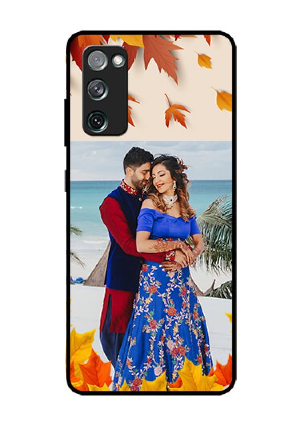 Galaxy S20 Fe Photo Printing on Glass Case  - Autumn Maple Leaves Design