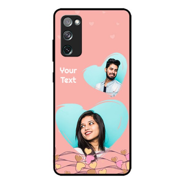 Galaxy S20 Fe Custom Glass Mobile Case  - Love Doodle Design