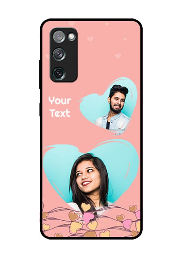 Galaxy S20 Fe Custom Glass Mobile Case  - Love Doodle Design