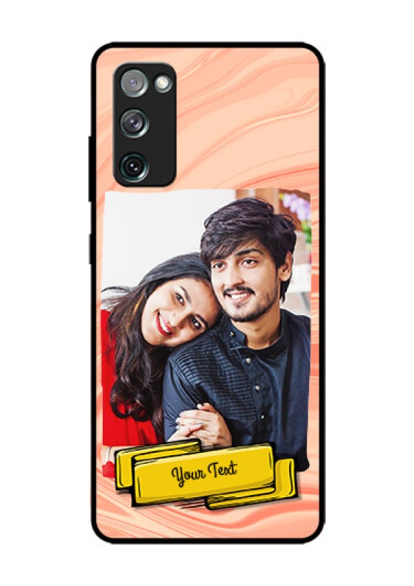 Galaxy S20 Fe Personalized Glass Phone Case  - Marble Texture Design
