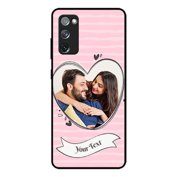 Galaxy S20 Fe Custom Glass Phone Case  - Vintage Heart Design