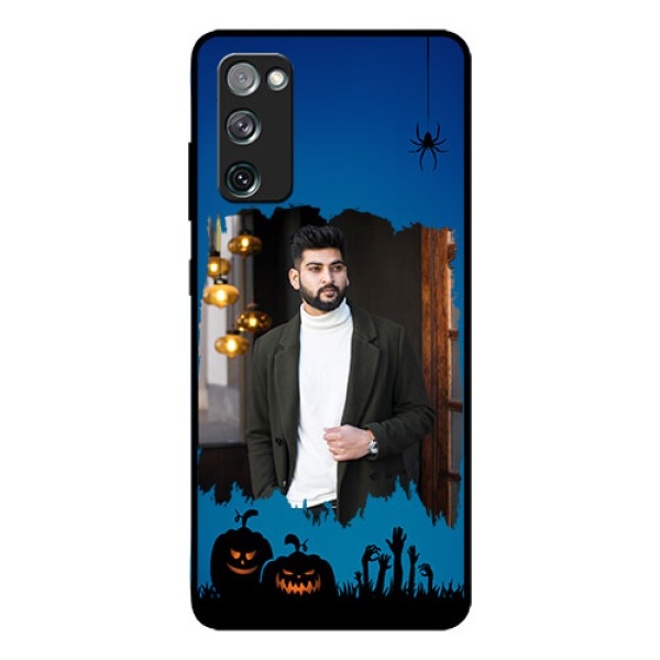 Galaxy S20 Fe Photo Printing on Glass Case  - with pro Halloween design 