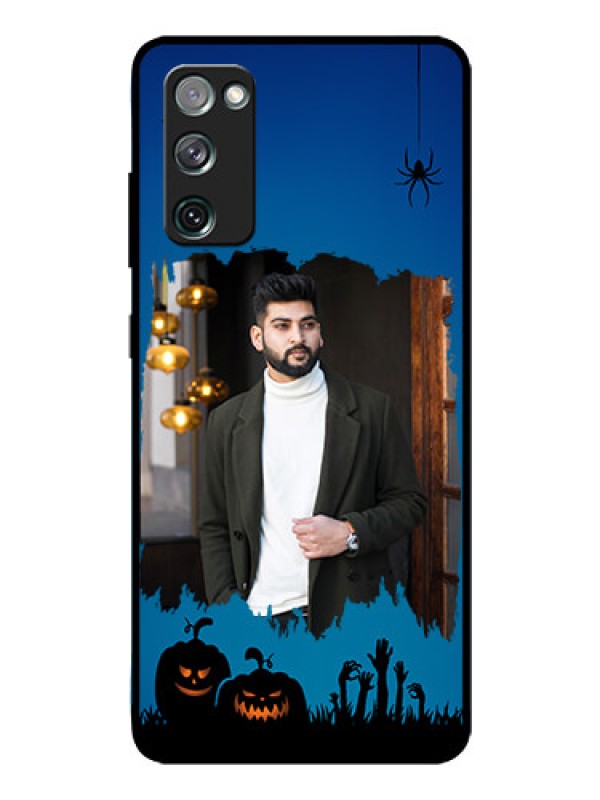 Custom Galaxy S20 Fe Photo Printing on Glass Case  - with pro Halloween design 