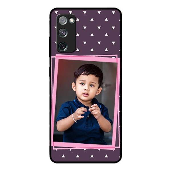 Galaxy S20 Fe Custom Glass Mobile Case  - Triangle Pattern Dotted Design