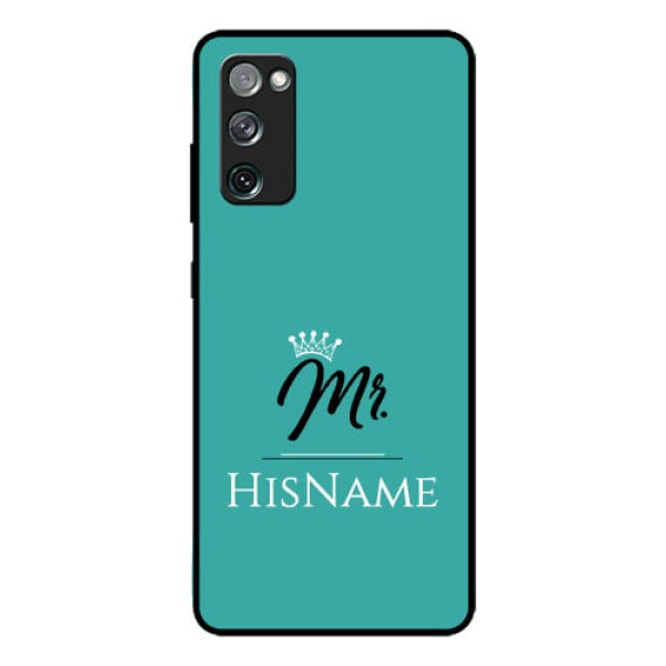 Galaxy S20 Fe Custom Glass Phone Case Mr with Name