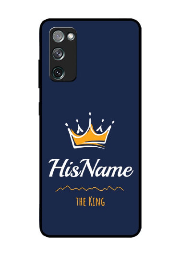 Galaxy S20 Fe Glass Phone Case King with Name