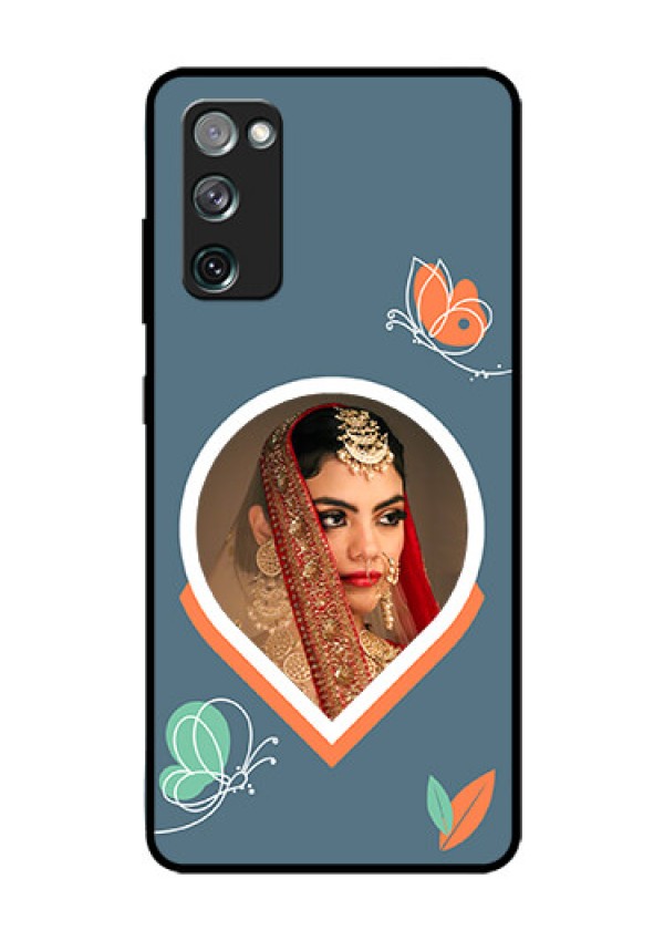 Galaxy S20 FE Custom Glass Mobile Case - Droplet Butterflies Design