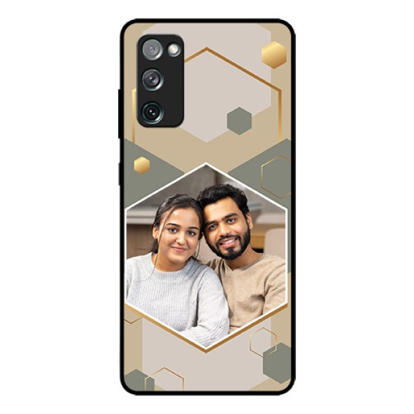 Galaxy S20 FE Photo Printing on Glass Case - Stylish Hexagon Pattern Design Galaxy S20 FE Photo Printing on Glass Case - Stylish Hexagon Pattern Design