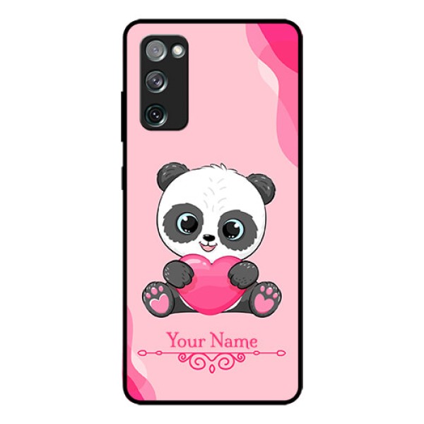 Galaxy S20 FE Custom Glass Mobile Case - Cute Panda Design