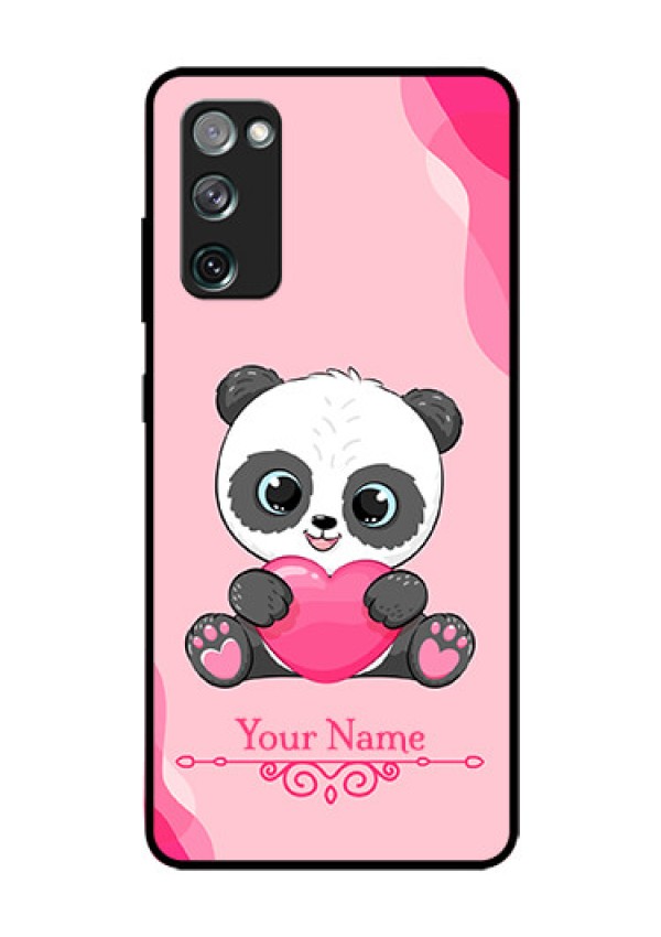 Galaxy S20 FE Custom Glass Mobile Case - Cute Panda Design