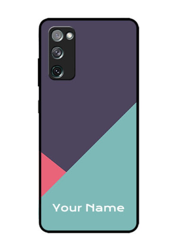 Galaxy S20 FE Custom Glass Mobile Case - Tri Color abstract Design