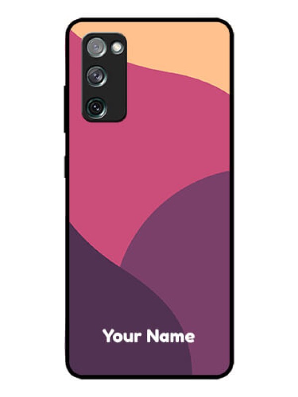 Custom Galaxy S20 FE Custom Glass Phone Case - Mixed Multi-colour abstract art Design