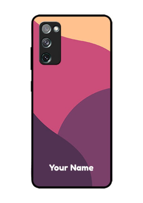 Galaxy S20 FE Custom Glass Phone Case - Mixed Multi-colour abstract art Design