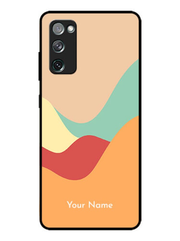 Custom Galaxy S20 FE Personalized Glass Phone Case - Ocean Waves Multi-colour Design