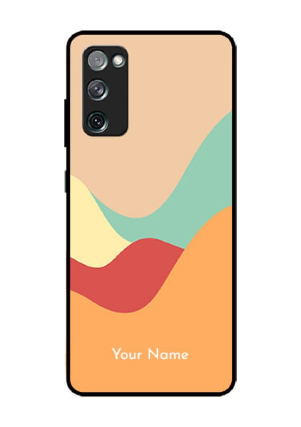 Galaxy S20 FE Personalized Glass Phone Case - Ocean Waves Multi-colour Design