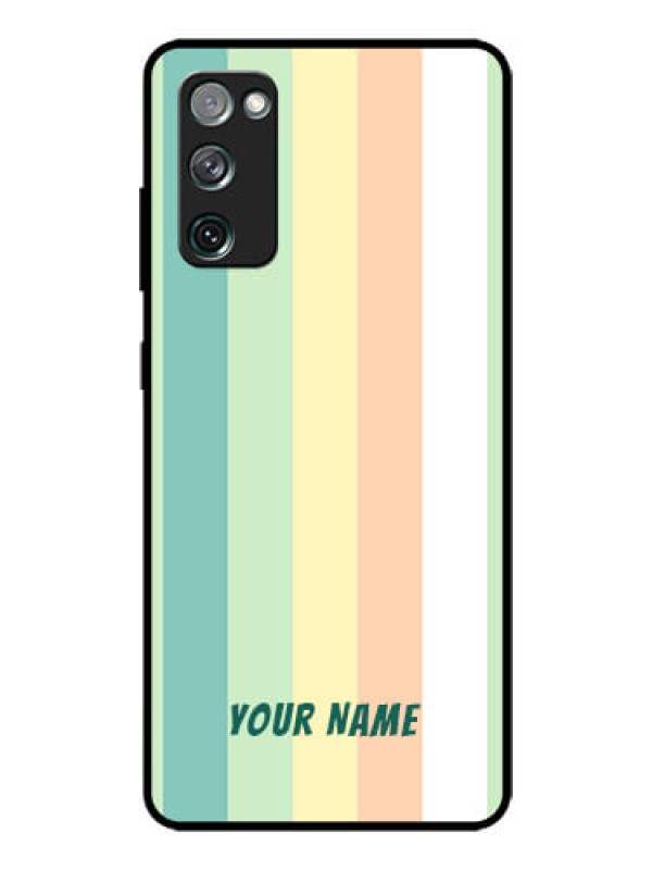 Custom Galaxy S20 FE Photo Printing on Glass Case - Multi-colour Stripes Design
