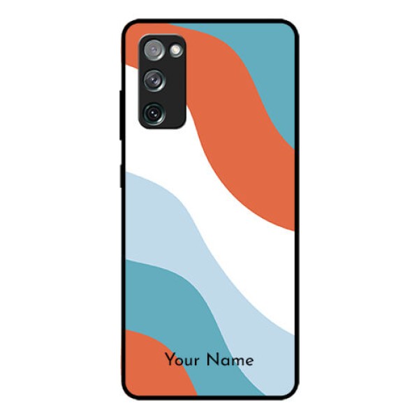 Galaxy S20 FE Custom Glass Mobile Case - coloured Waves Design Galaxy S20 FE Custom Glass Mobile Case - coloured Waves Design