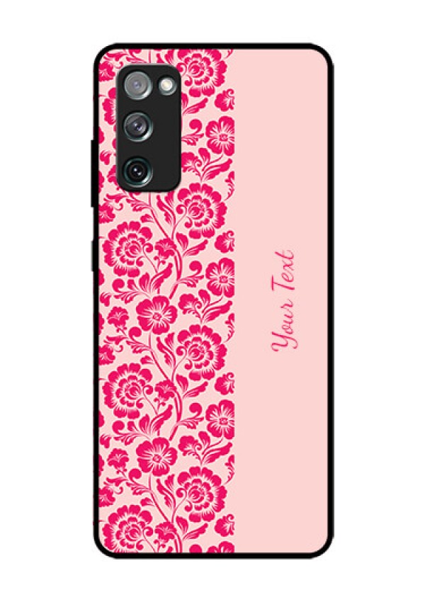 Galaxy S20 FE Custom Glass Phone Case - Attractive Floral Pattern Design