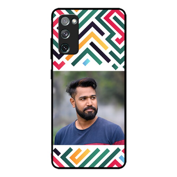 Galaxy S20 FE Personalized Glass Phone Case - Colorful Maze Pattern Design Galaxy S20 FE Personalized Glass Phone Case - Colorful Maze Pattern Design