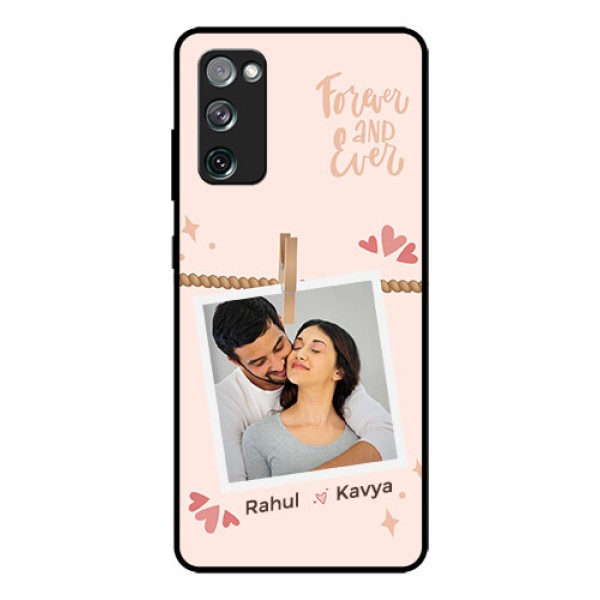 Galaxy S20 FE Custom Glass Phone Case - Forever and ever love Design