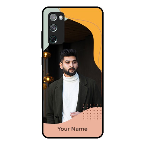 Galaxy S20 FE Personalized Glass Phone Case - Tri-coloured overlay design Galaxy S20 FE Personalized Glass Phone Case - Tri-coloured overlay design