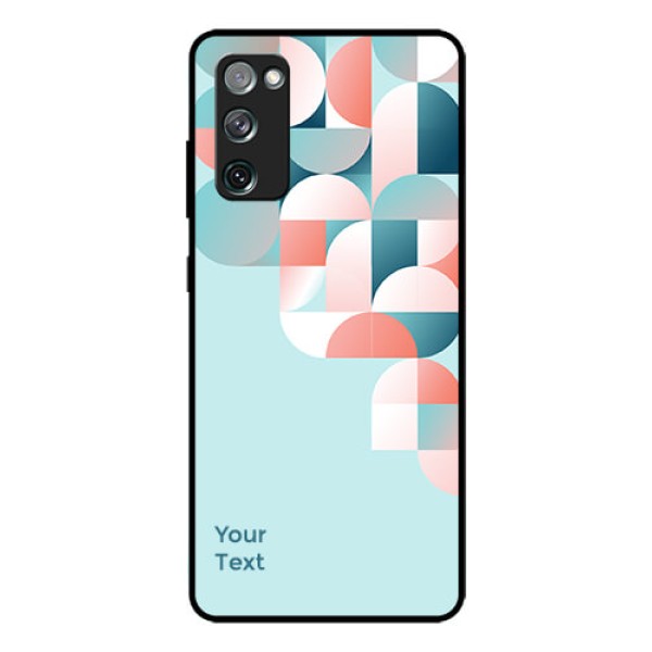 Galaxy S20 FE Custom Glass Phone Case - Stylish Semi-circle Pattern Design Galaxy S20 FE Custom Glass Phone Case - Stylish Semi-circle Pattern Design
