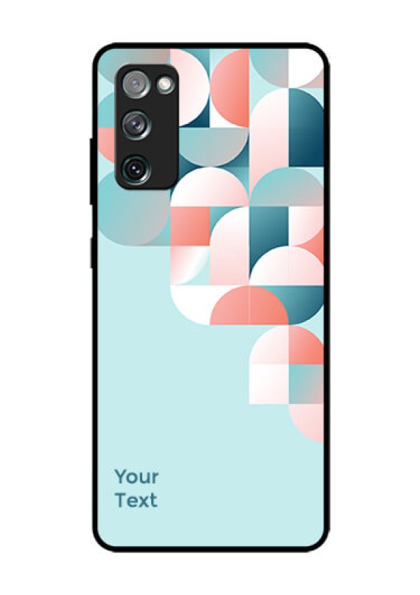 Galaxy S20 FE Custom Glass Phone Case - Stylish Semi-circle Pattern Design