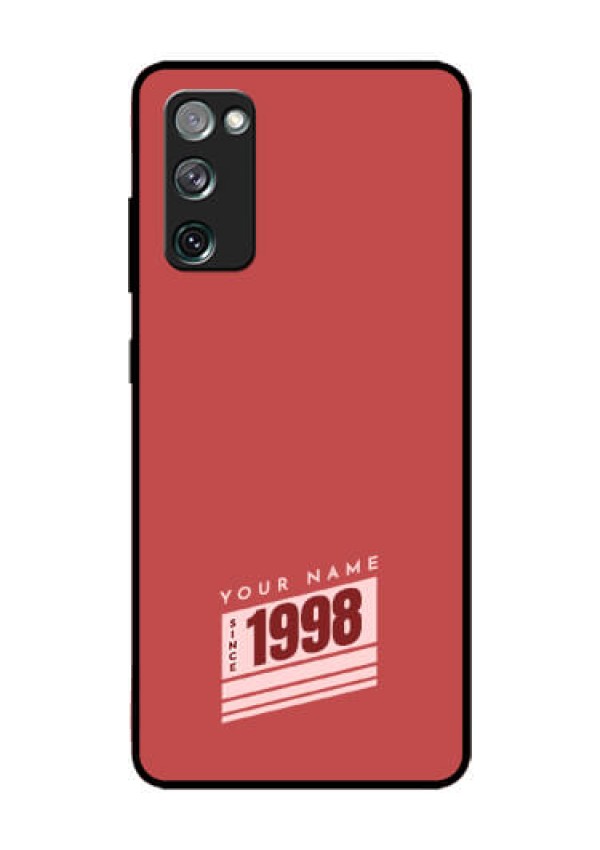 Galaxy S20 FE Custom Glass Phone Case - Red custom year of birth Design