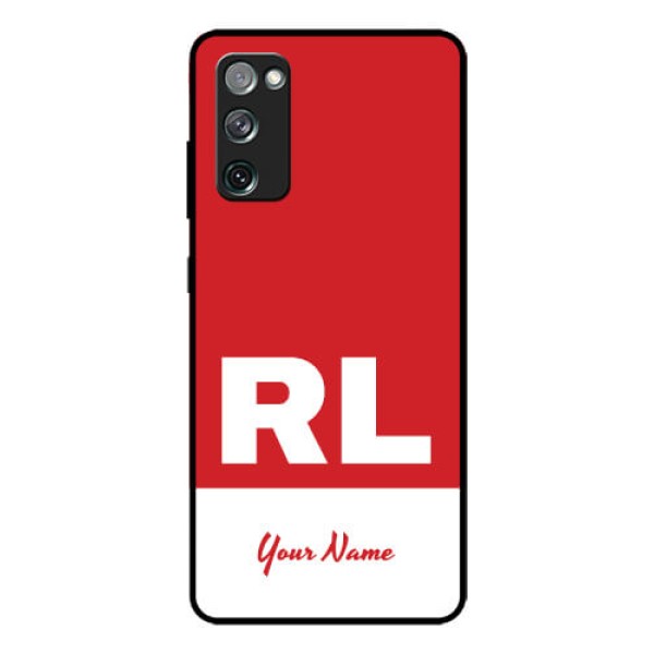 Galaxy S20 FE Personalized Glass Phone Case - dual tone custom text Design Galaxy S20 FE Personalized Glass Phone Case - dual tone custom text Design