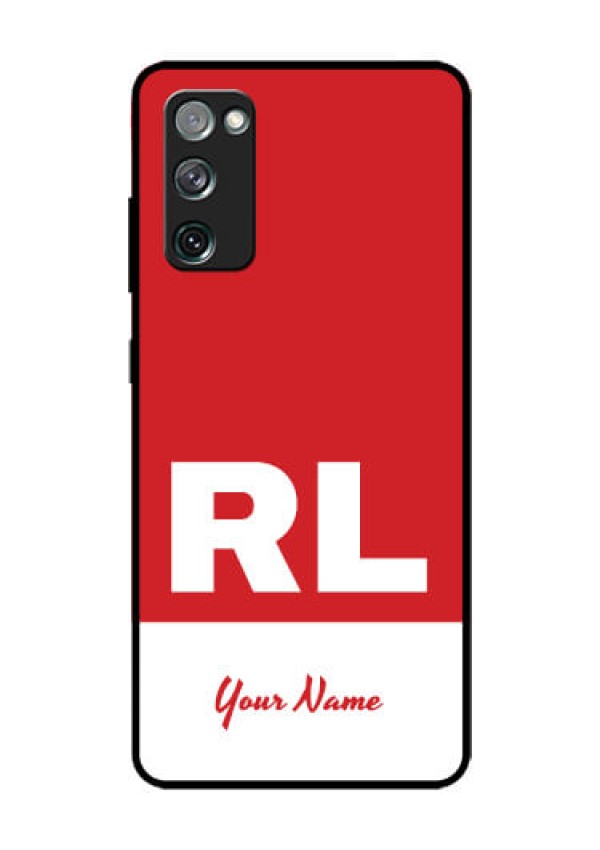 Galaxy S20 FE Personalized Glass Phone Case - dual tone custom text Design