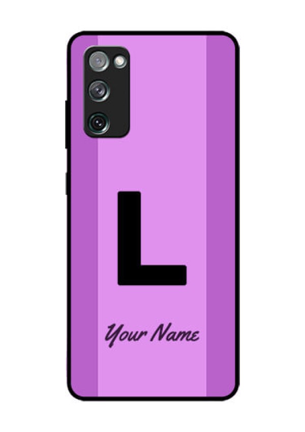 Galaxy S20 FE Custom Glass Phone Case - Tricolor custom text Design