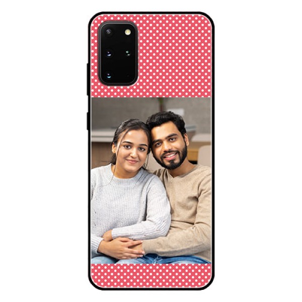 Galaxy S20 Plus Custom Glass Phone Case - White Dotted Design Galaxy S20 Plus Custom Glass Phone Case - White Dotted Design
