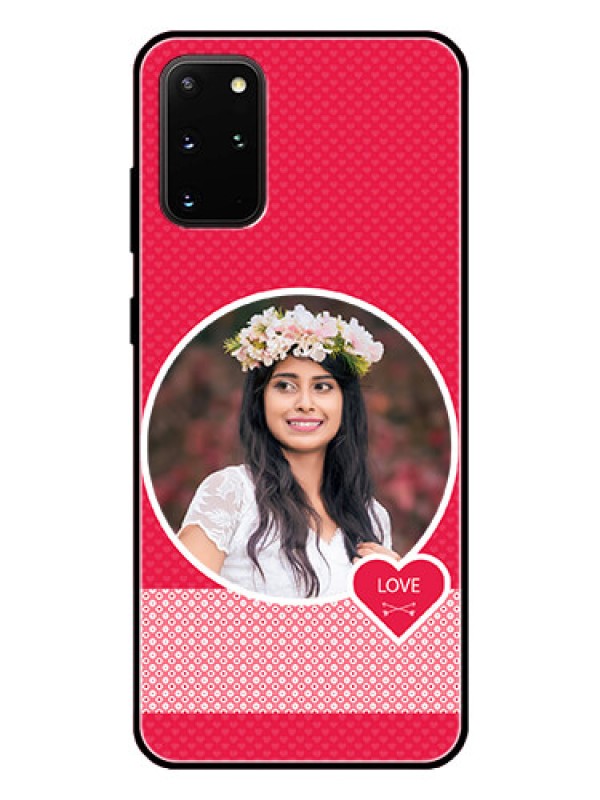 Custom Galaxy S20 Plus Personalised Glass Phone Case  - Pink Pattern Design
