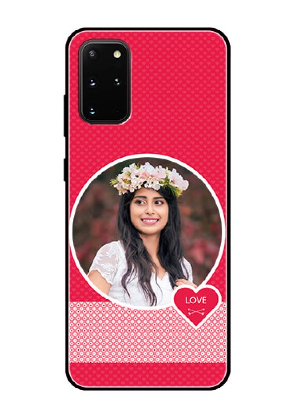Galaxy S20 Plus Personalised Glass Phone Case  - Pink Pattern Design