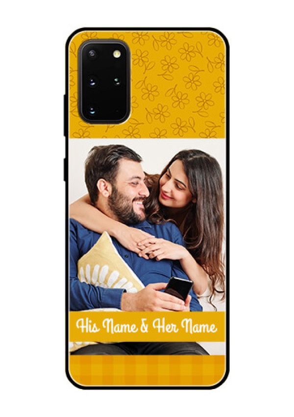 Galaxy S20 Plus Custom Glass Mobile Case  - Yellow Floral Design