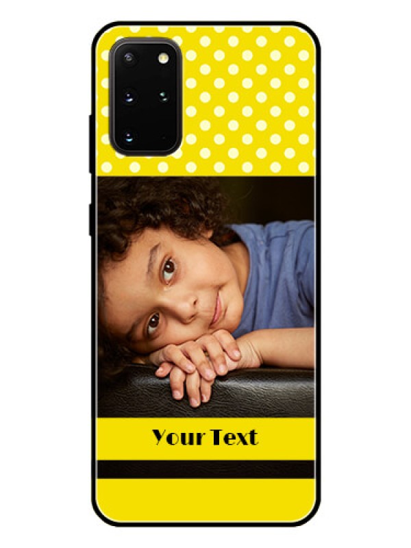 Custom Galaxy S20 Plus Custom Glass Phone Case  - Bright Yellow Case Design