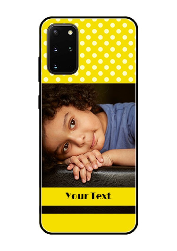 Galaxy S20 Plus Custom Glass Phone Case  - Bright Yellow Case Design
