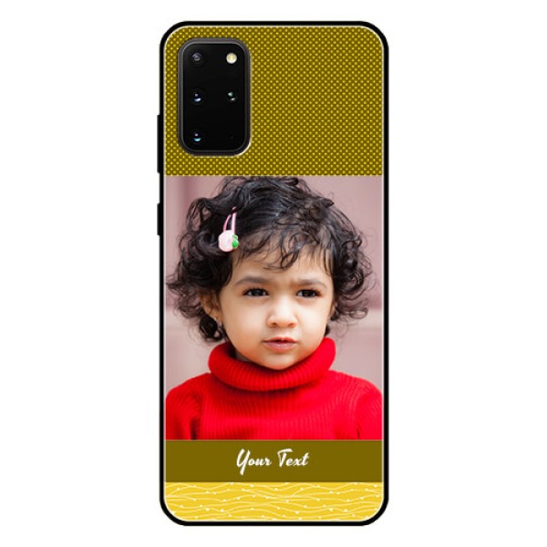 Galaxy S20 Plus Custom Glass Phone Case  - Simple Green Color Design
