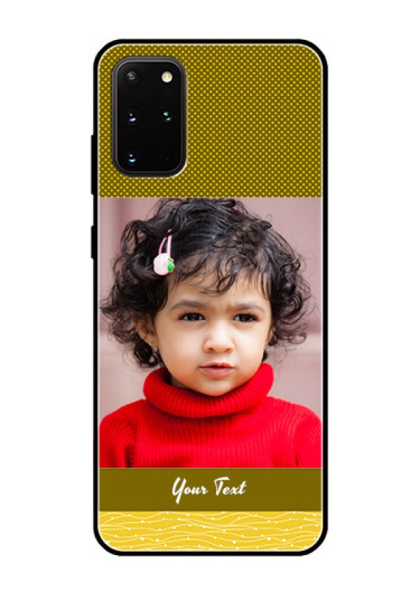 Galaxy S20 Plus Custom Glass Phone Case  - Simple Green Color Design
