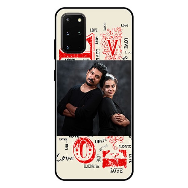 Galaxy S20 Plus Photo Printing on Glass Case  - Trendy Love Design Case