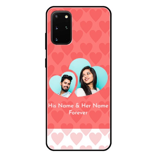 Galaxy S20 Plus Personalized Glass Phone Case  - Couple Pic Upload Design