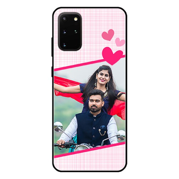 Galaxy S20 Plus Custom Glass Phone Case - Love Shape Heart Design Galaxy S20 Plus Custom Glass Phone Case - Love Shape Heart Design