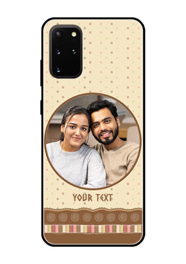 Galaxy S20 Plus Custom Glass Mobile Case  - Brown Dotted Mobile Case Design