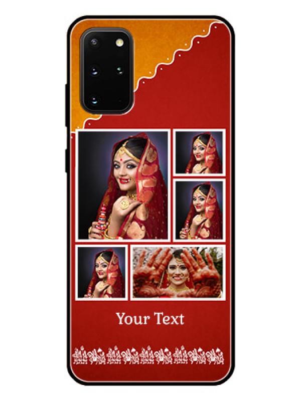 Custom Galaxy S20 Plus Personalized Glass Phone Case  - Wedding Pic Upload Design