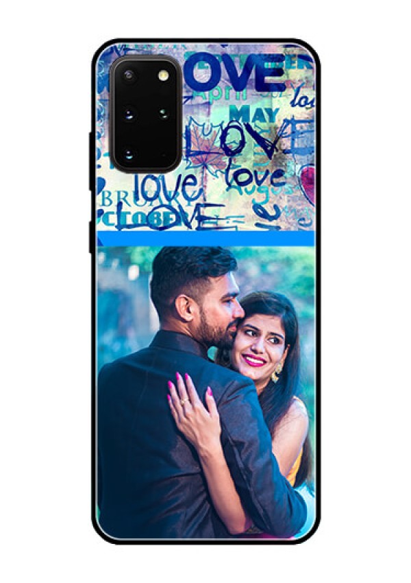Galaxy S20 Plus Custom Glass Mobile Case  - Colorful Love Design