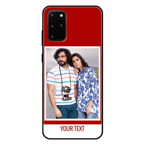 Galaxy S20 Plus Personalized Glass Phone Case - Simple Red Color Design Galaxy S20 Plus Personalized Glass Phone Case - Simple Red Color Design